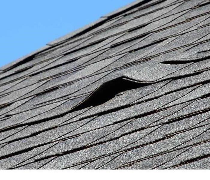 Shingles damage due to wind storm